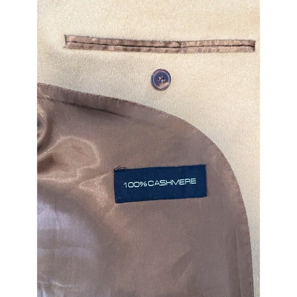 Ragan Burns Mens Blazer Mustard Two Button Cashmere Sports Coat Suit Jacket 44L - Picture 4 of 14